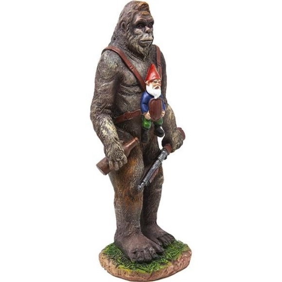 Funny Guy Mugs Garden Gnome Statue - Bigfoot and A Gnome - Indoor/Outdoor - Picture 3 of 7